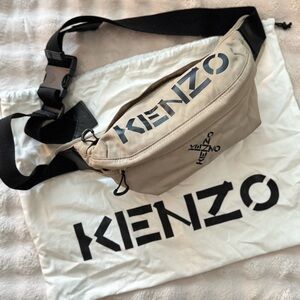 Kenzo Tan Belt Bag with Black Accents